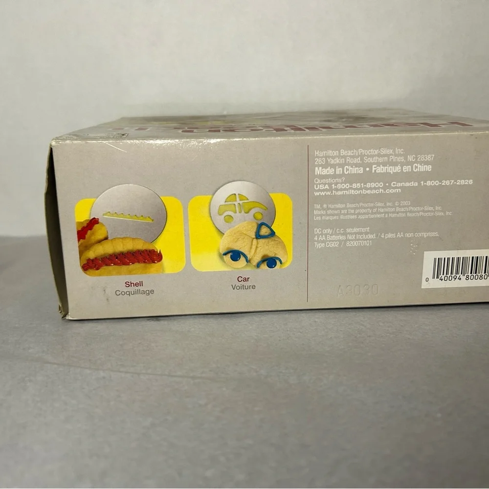 Hamilton Beach White Cordless Cookie Press